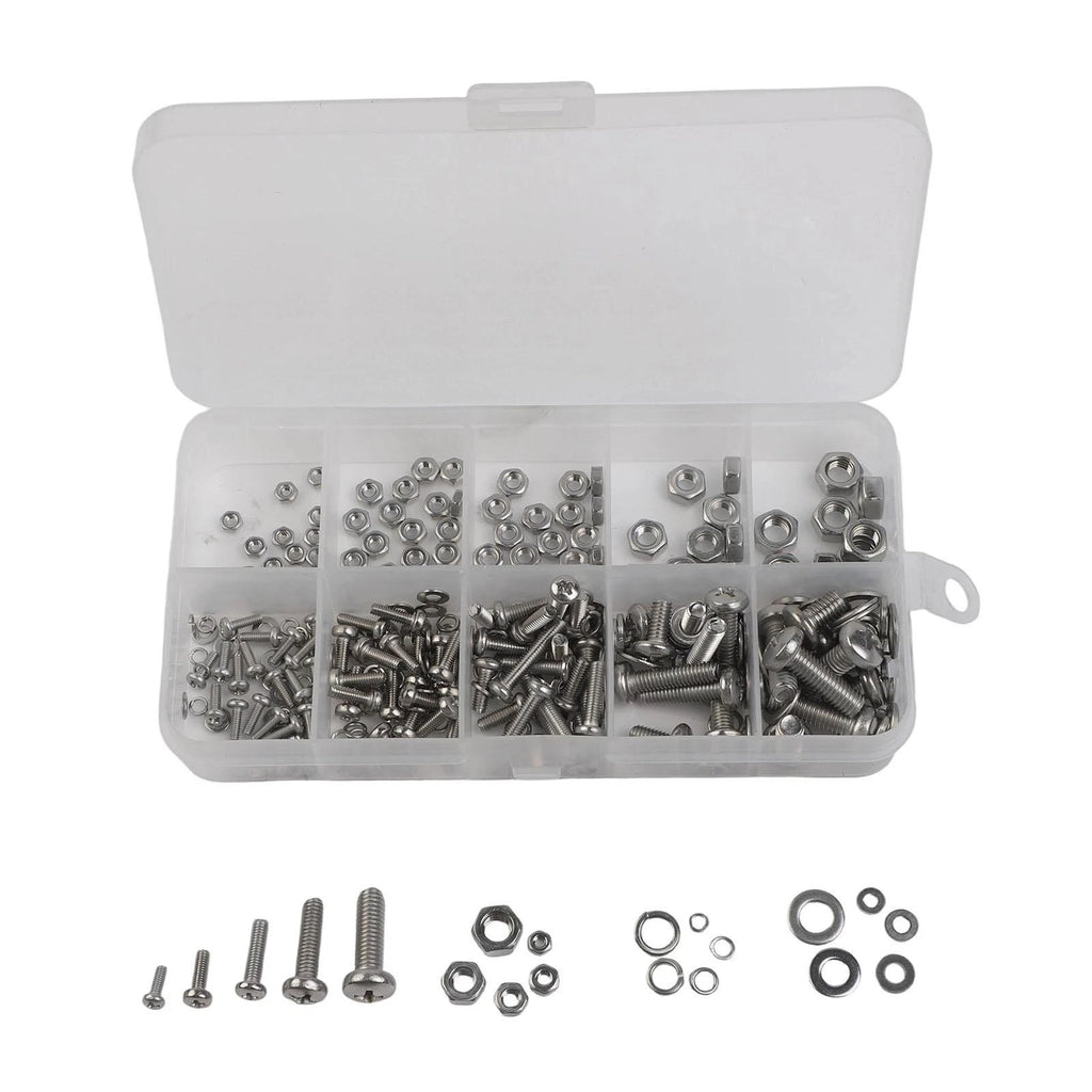 320 Pcs Stainless Steel Screw Nut Assortment