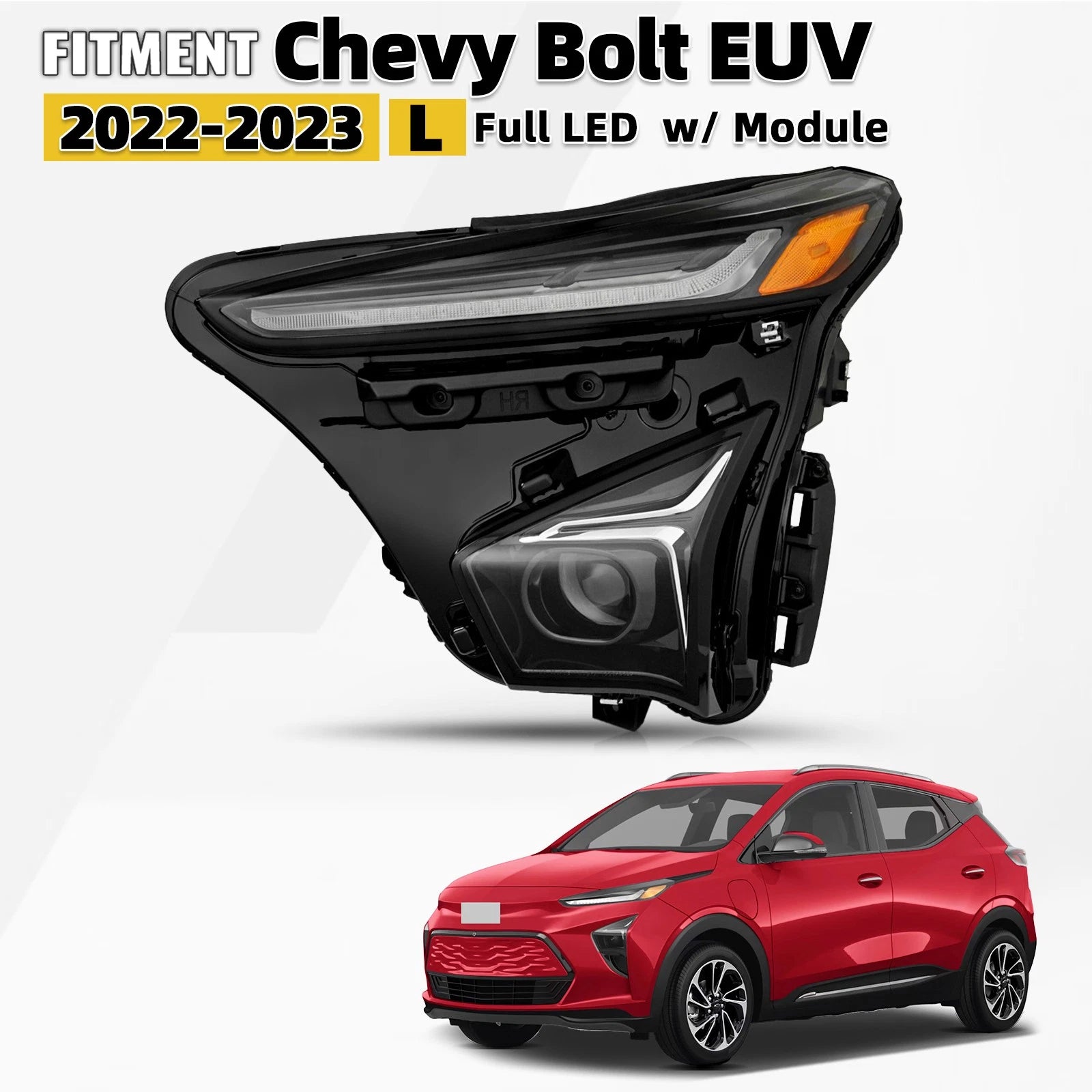 Full LED Projector Headlight Assembly Left for Chevy Bolt EUV (2022–2023)