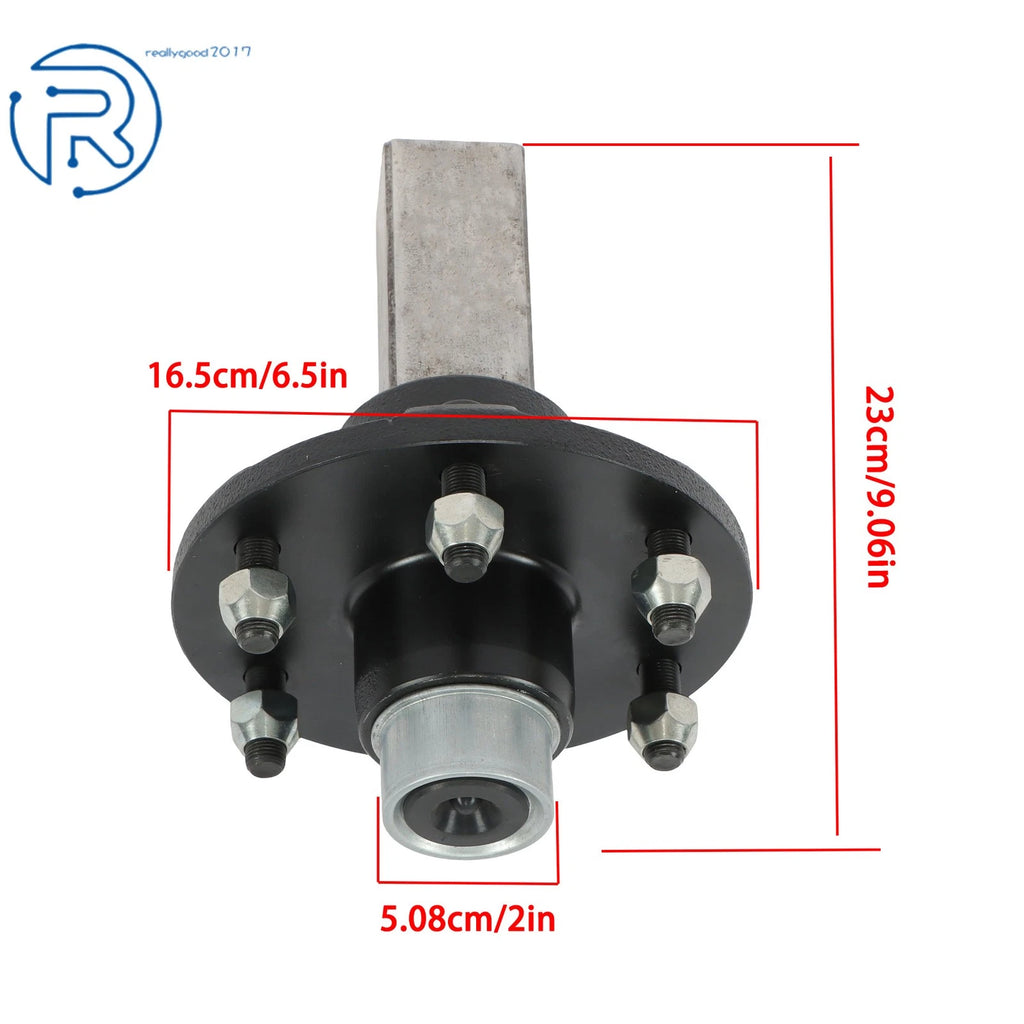 Trailer Hub Kit for 6 on 5.5" Axles (Pre-Lubricated, Square Spindle)