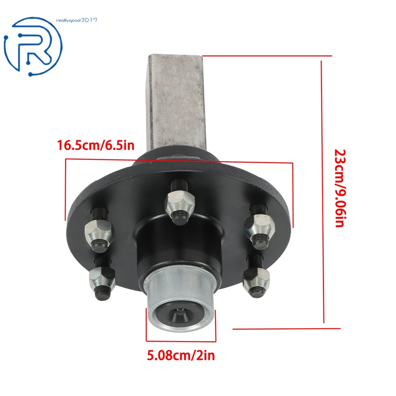 Trailer Hub Kit for 6 on 5.5" Axles (Pre-Lubricated, Square Spindle)