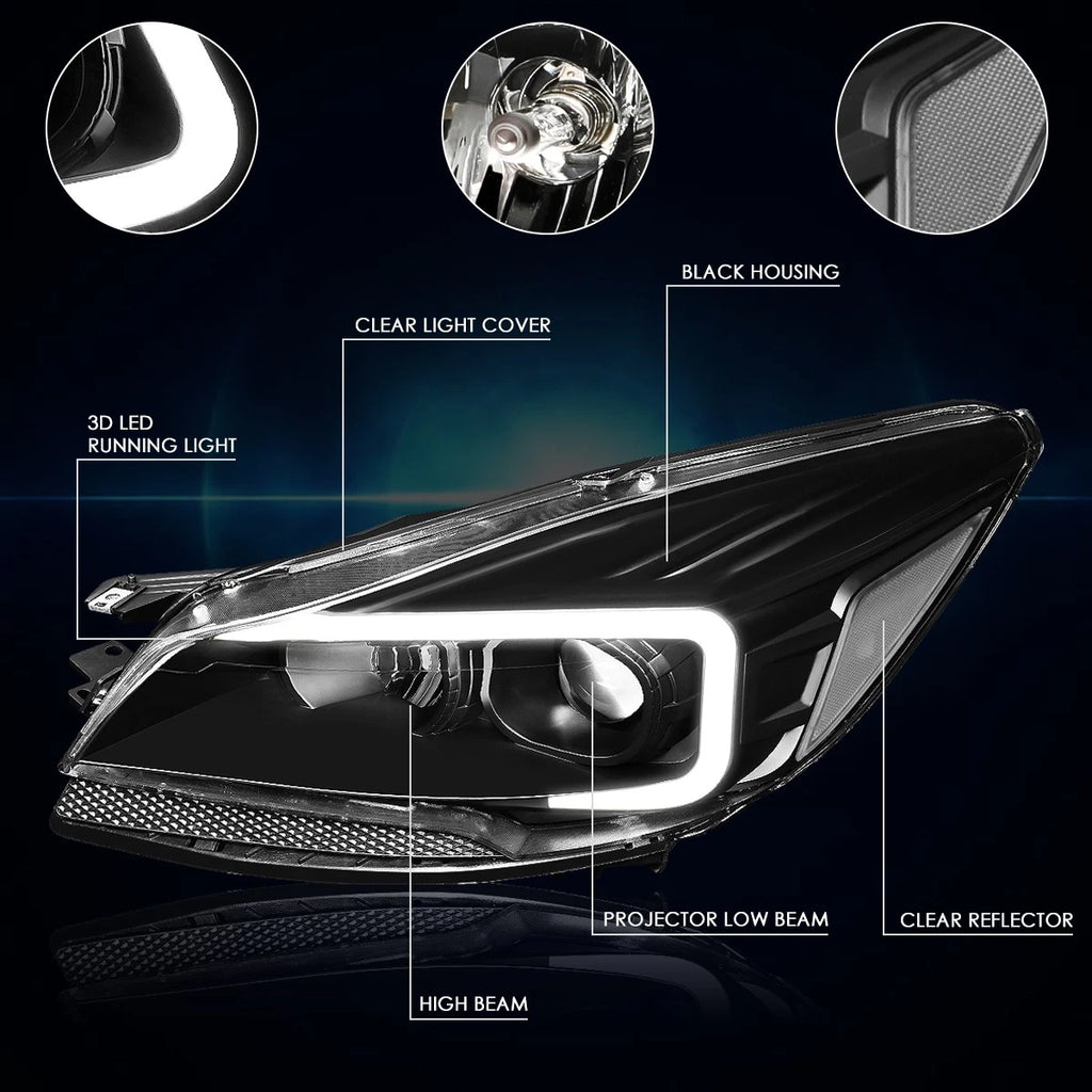 Projector Headlight w/LED Daytime Running Lamp for Ford Escape (2013–2016)