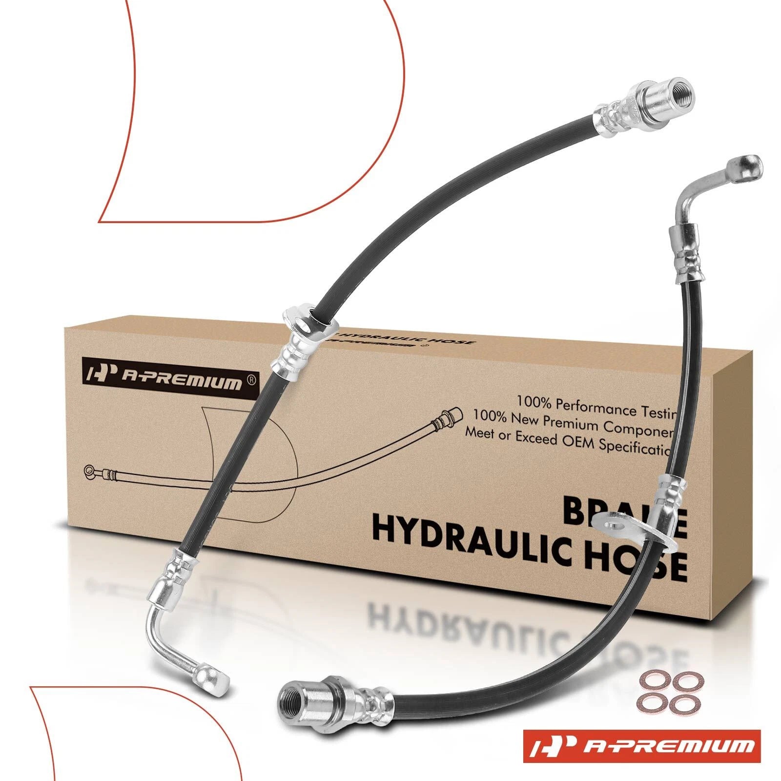 2X Rear Brake Hydraulic Hose for Subaru Impreza (2008)