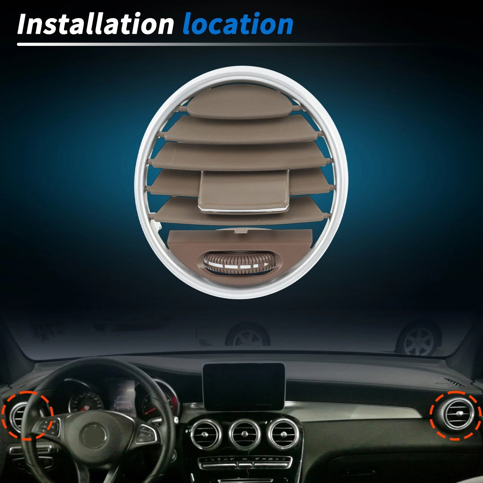 A/C Air Vent Grill Set for Mercedes Benz X164 GL 350 450 (2007–2012) No.A1648301954