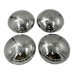 Licensed Stainless Steel Hubcaps Set for Ford Script Aftermarket Rims (2000–2019)