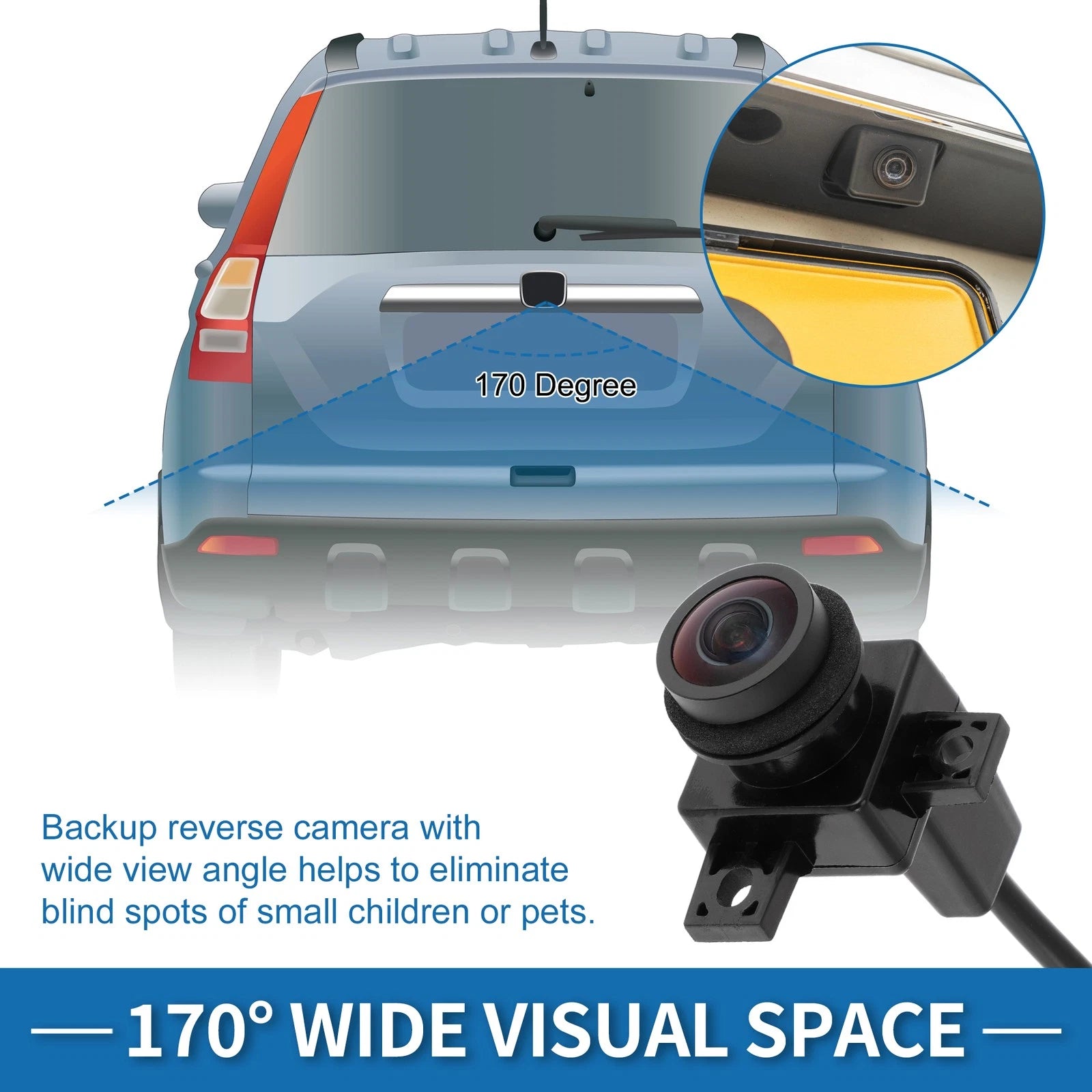 Rear View Park Assist Backup Camera 56054041AD for Dodge Ram 1500 2500 3500 (2013–2018)