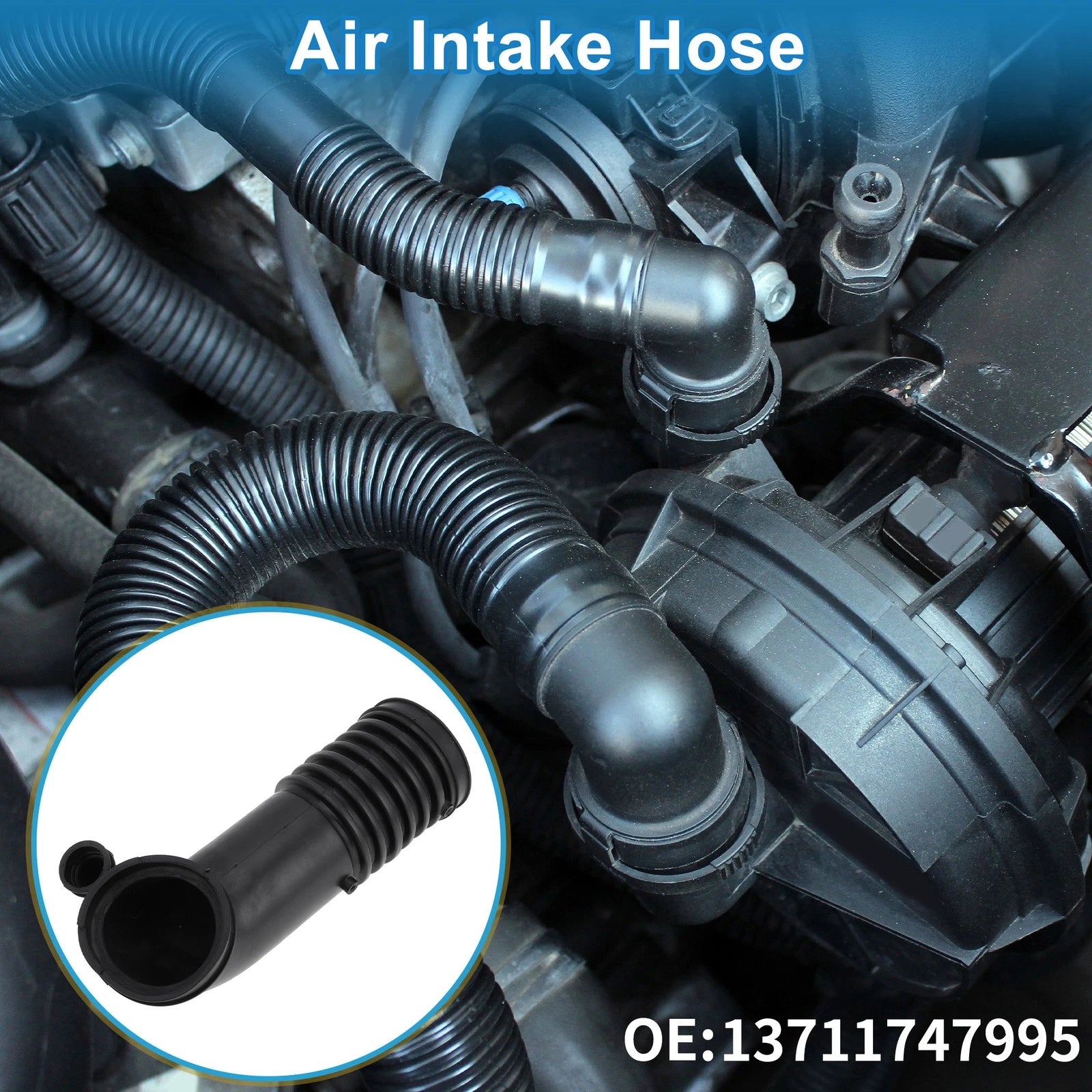 Engine Air Intake Hose for BMW 540i 740i 740iL 1993–1995 No. 13711747995