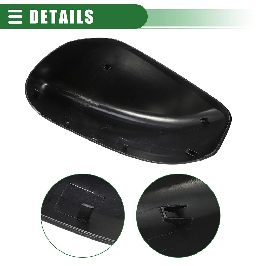 Pair Rearview Mirror Covers for Nissan Altima (2013–2018) Gloss Black