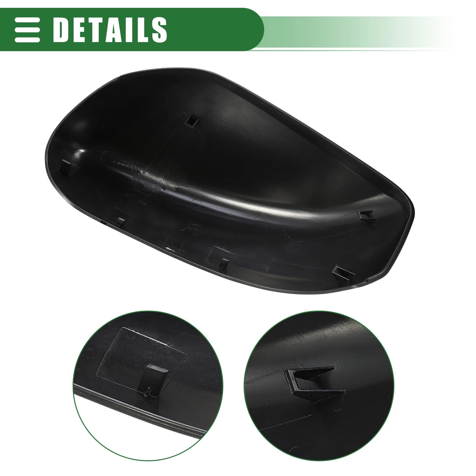 Pair Rearview Mirror Covers for Nissan Altima (2013–2018) Gloss Black