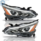 Pair LED Headlights for Nissan Altima (2019–2021) Factory Chrome Housing