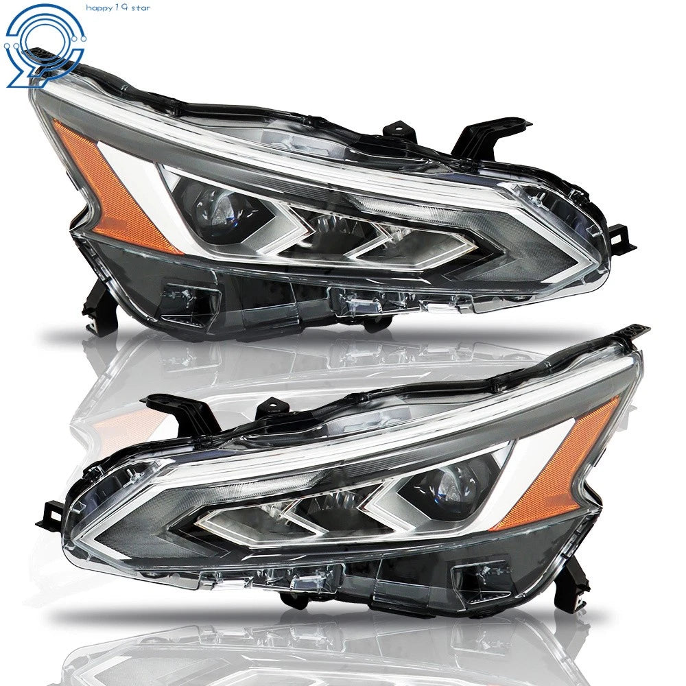 Pair LED Headlights for Nissan Altima (2019–2021) Factory Chrome Housing