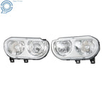 Set of 2 Halogen Headlight Assemblies for Dodge Challenger (2008–2014) Chrome