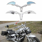 Chrome Rearview Side Mirrors for Suzuki Honda Harley Motorcycle