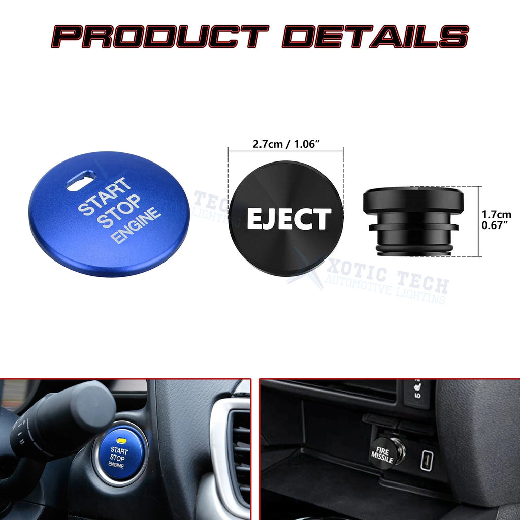 Engine Start & Cigarette Eject Button Trim for Mazda 3 6 CX-3 (2014-2019)