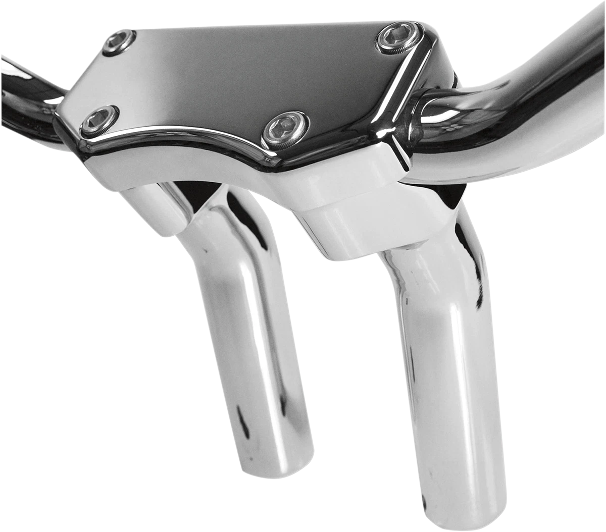 Handlebar Riser & Top Clamp Kit for Buffalo (5-1/2", Chrome)