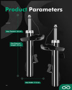 Front Shocks Struts Pair for Mazda 3 (2004–2013) & Mazda 5 (2006–2010)