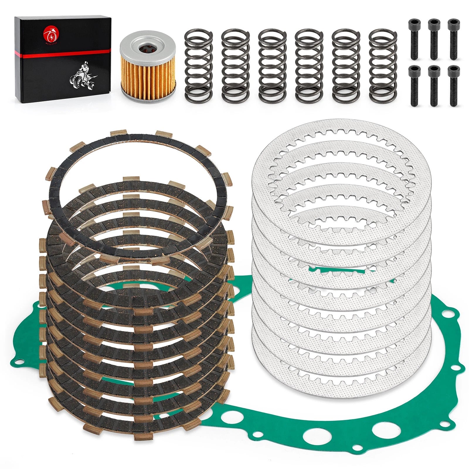 Heavy Duty Clutch Friction Steel Plates Kit for Suzuki QuadSport Z400 (2003–2014)