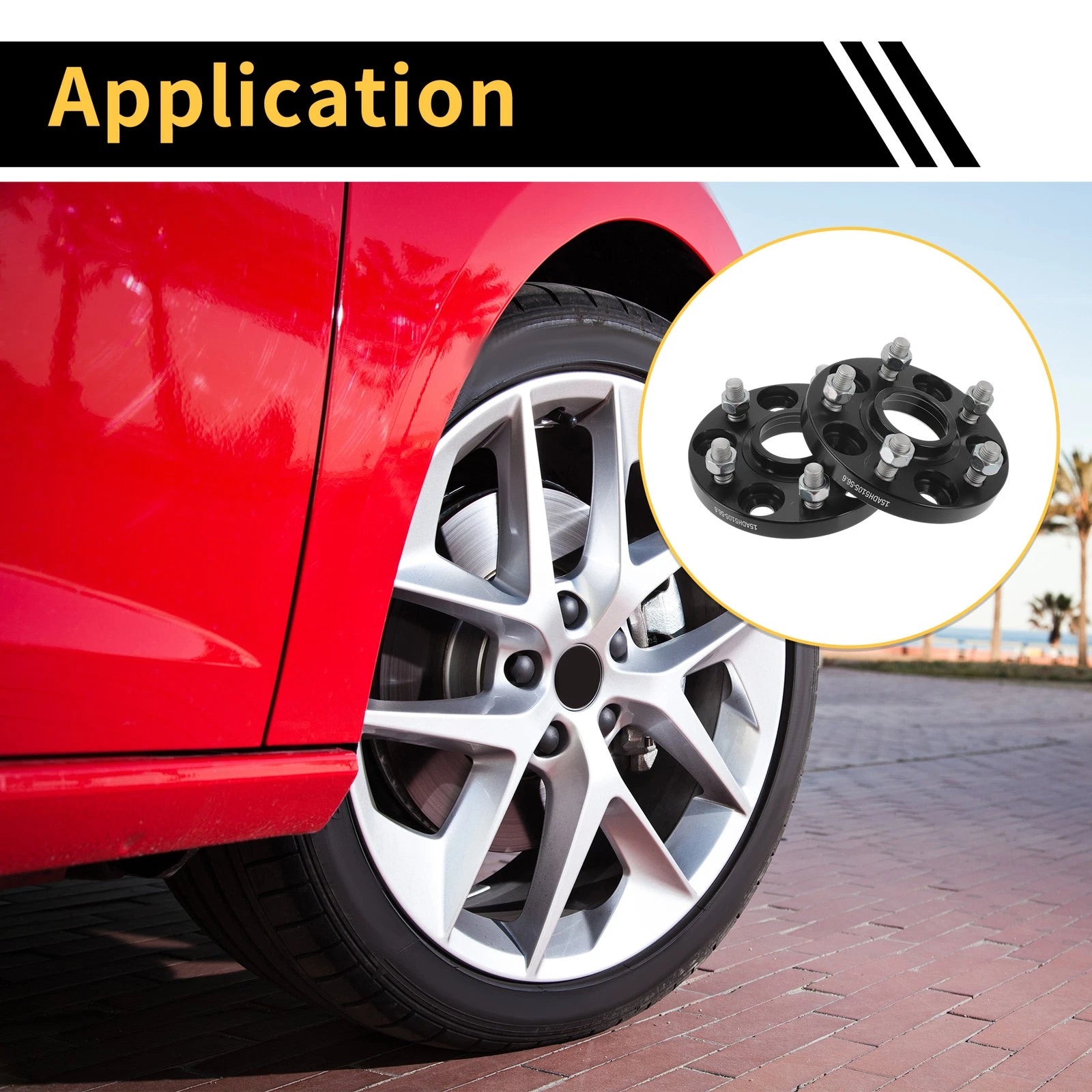 2Pcs 5x105mm Wheel Spacers 56.6mm M12x1.5 for Chevrolet Trax (2013–2020)