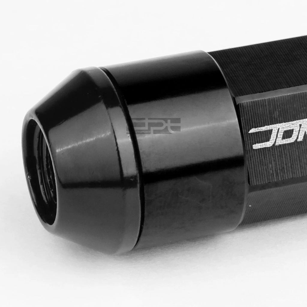 20 PCS M12X1.5 53MM Tall Black Aluminum Lug Nuts with Caps & Adapter
