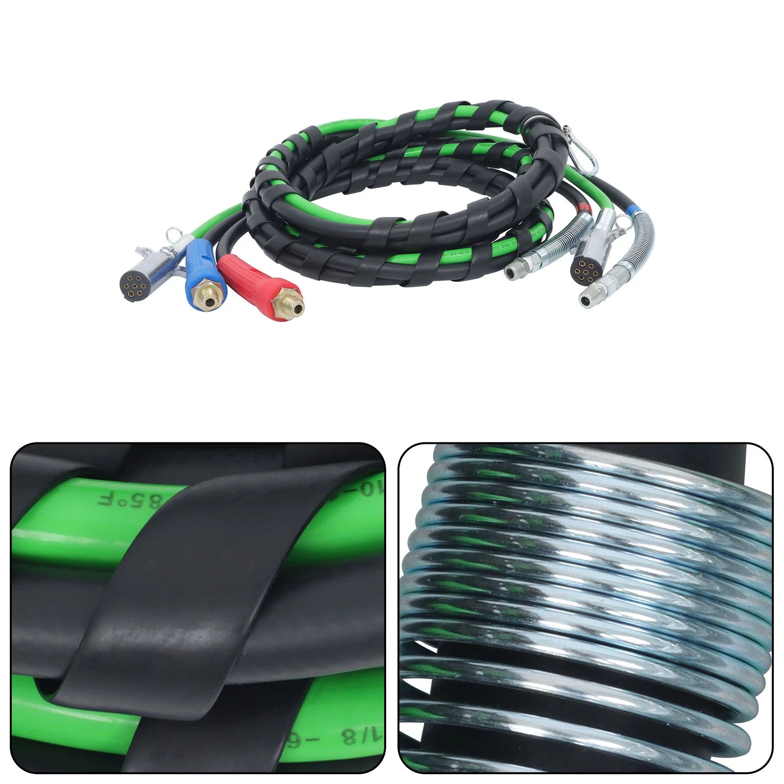 3X 15ft Air Line Hose Assemblies for Semi Truck Tractor Trailer