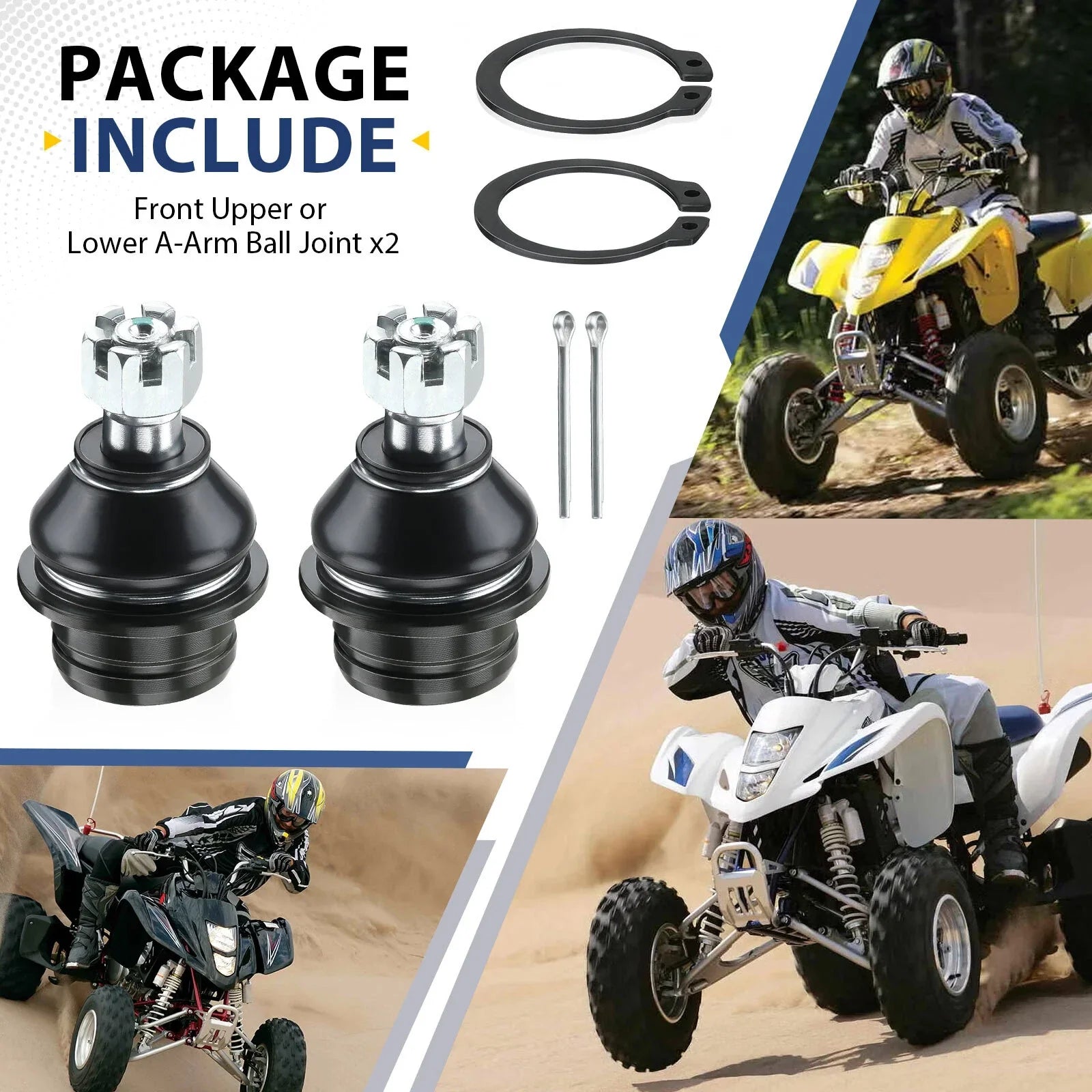 Front Upper/Lower A-Arm Ball Joint for Suzuki Z400 LTZ400 (2003–2014)