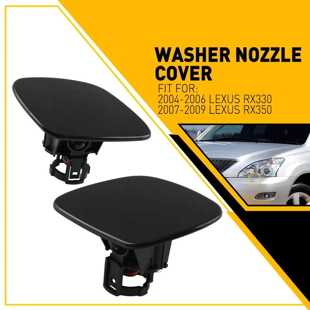 2X Headlamp Nozzle Washer Cleaning Cap Cover for Lexus RX350 (2007–2009)