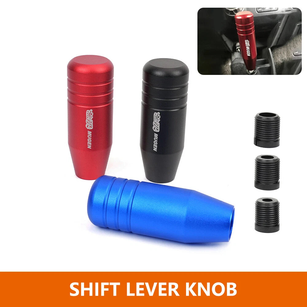 90mm Aluminum Black Manual Gear Shift Knob for Universal Fit