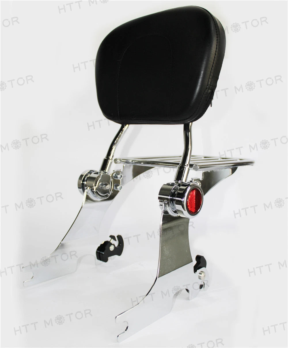 Chrome Backrest Sissy Bar Luggage Rack for Harley Sportster (1994–2003)