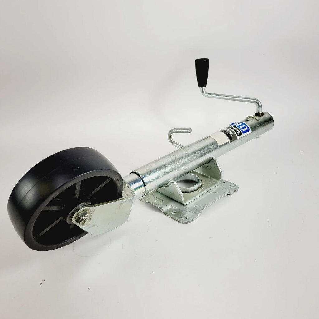 Swivel Jack for PRO Series (1000 lb, Zinc Plated) with 6" Black Poly Wheel #EJ10000101