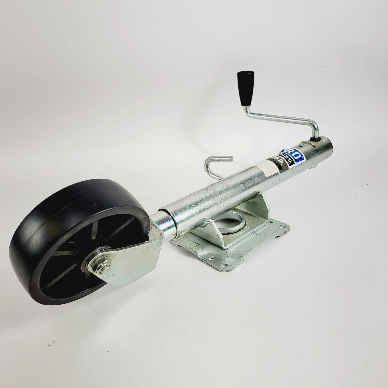 Swivel Jack for PRO Series (1000 lb, Zinc Plated) with 6" Black Poly Wheel #EJ10000101