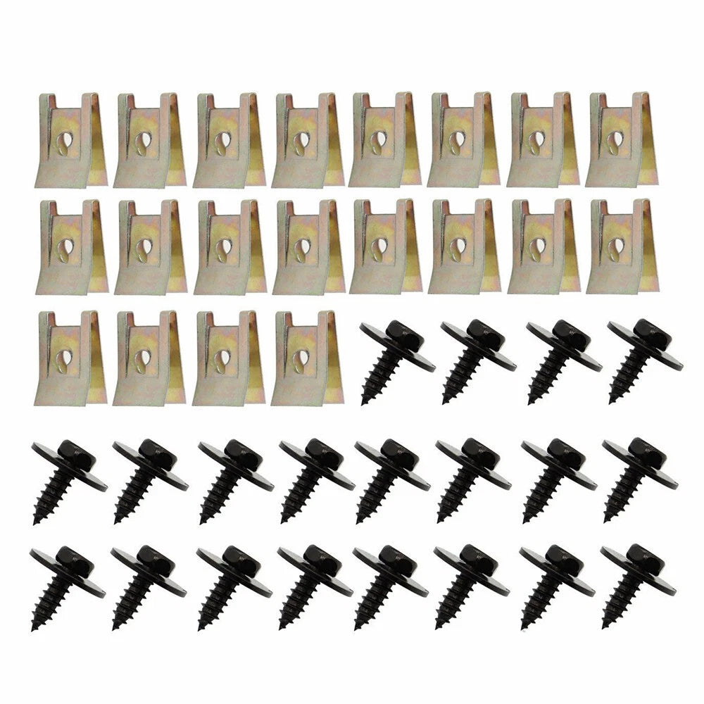 40Pcs Engine Splash Shield Hardware for BMW 