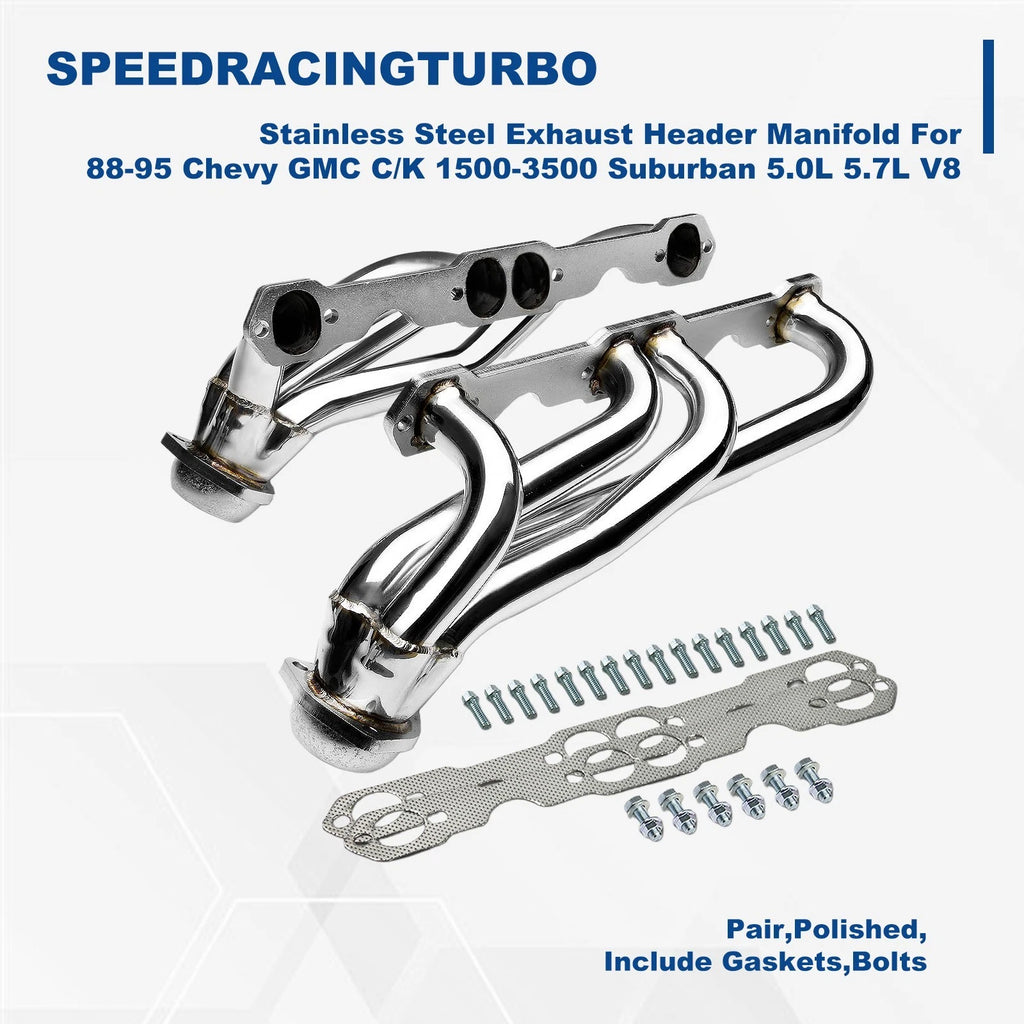 Exhaust Header Manifold for Chevy GMC C/K 1500-3500 Suburban (1988–1995)