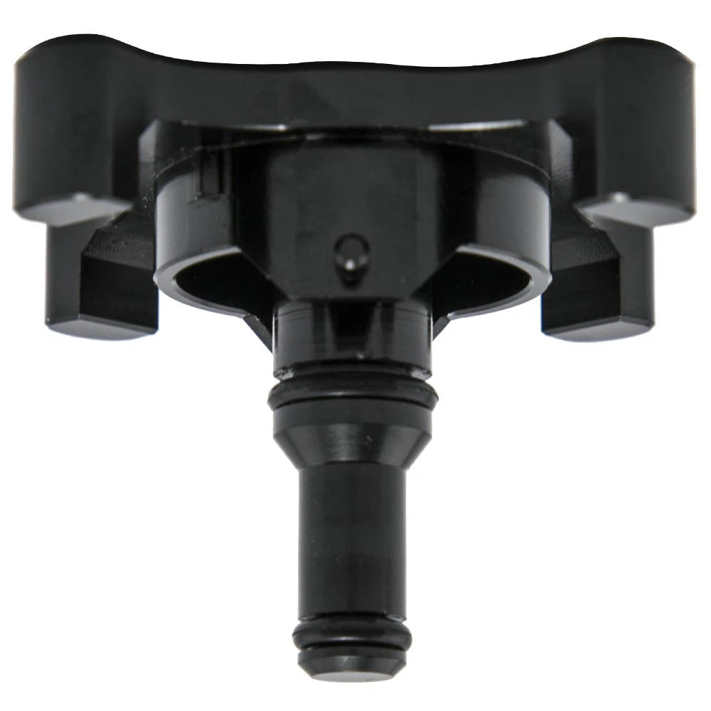 Black Billet Diesel Fuel Drain Valve for Ford Powerstroke (2017–2020)