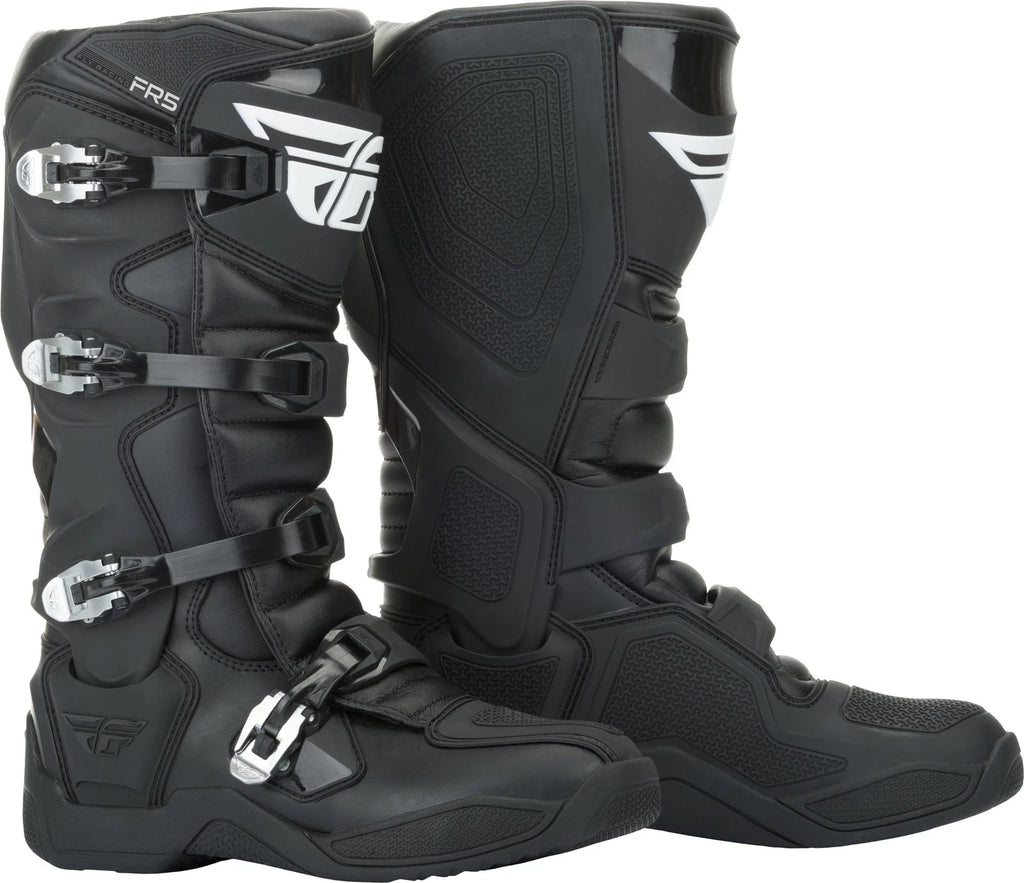 Fly Racing FR5 Boots for Offroad Motorcycle (Size US 13, Black)