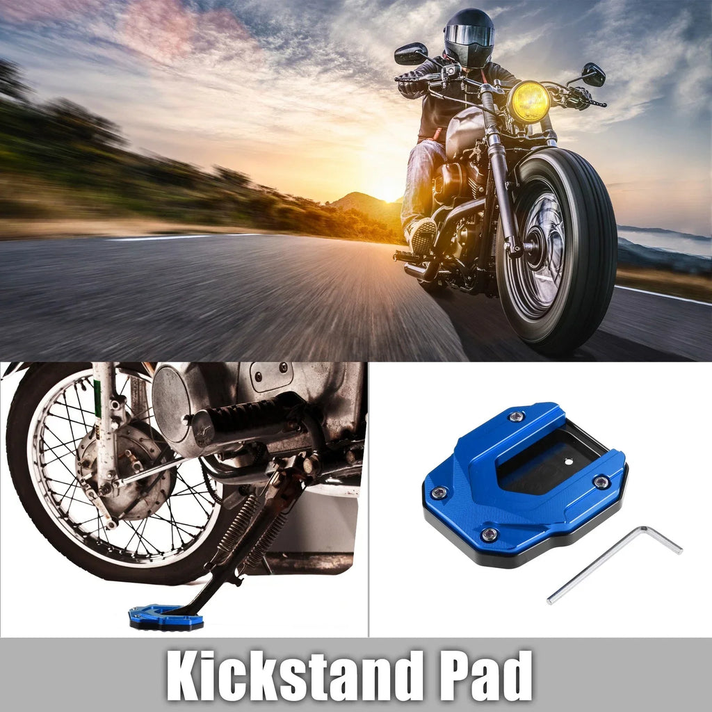 Aluminum Alloy Kickstand Plate Pad for BMW Blue