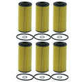 Set of 6 Engine Oil Filters for Wix (Cartridge Lube Metal Free)