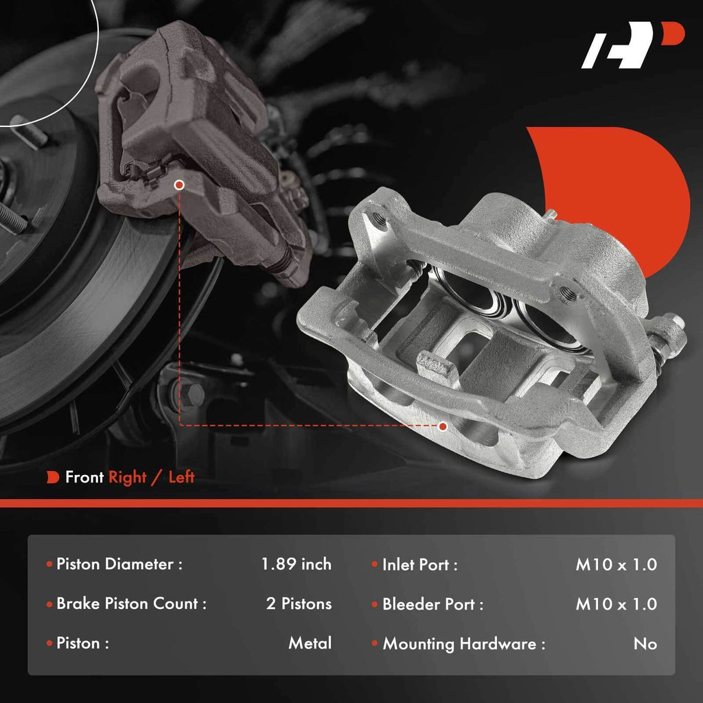 Pair Front Brake Calipers for Kia Borrego (2009-2011)