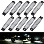 10X White LED Rock Light Pods for 12V Off Road Truck Car ATV SUV