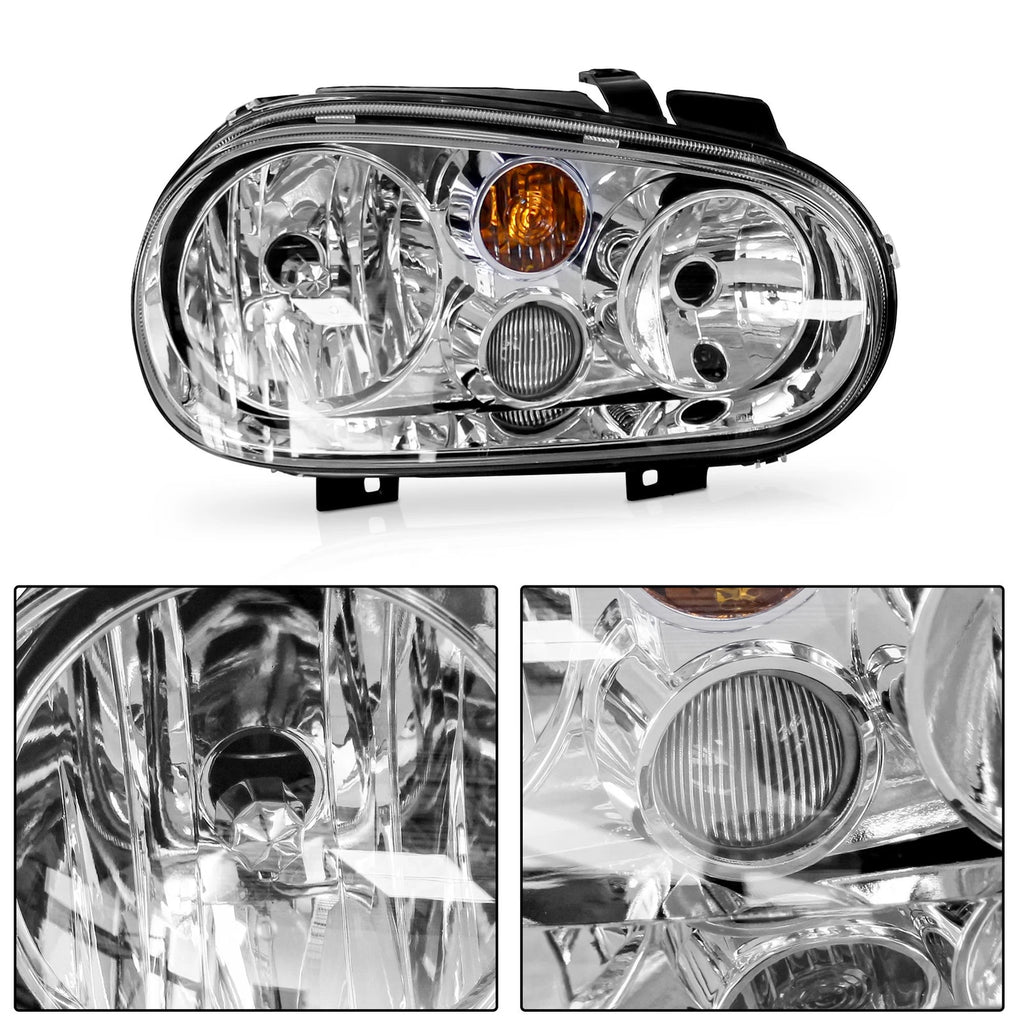 Set of 2 Headlights for Volkswagen Cabrio (1999–2002) 1J0941018B