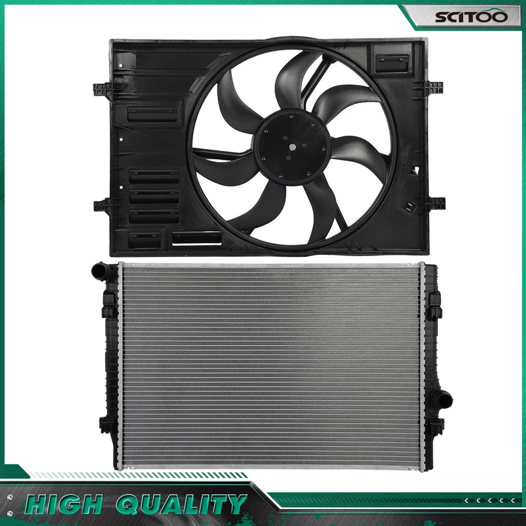 Radiator and Cooling Fan Kit for Volkswagen Golf Audi A3 (2015–2019)