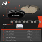 Set of 4 Front Ceramic Brake Pads for Dodge Sprinter 2500 (2007-2009)