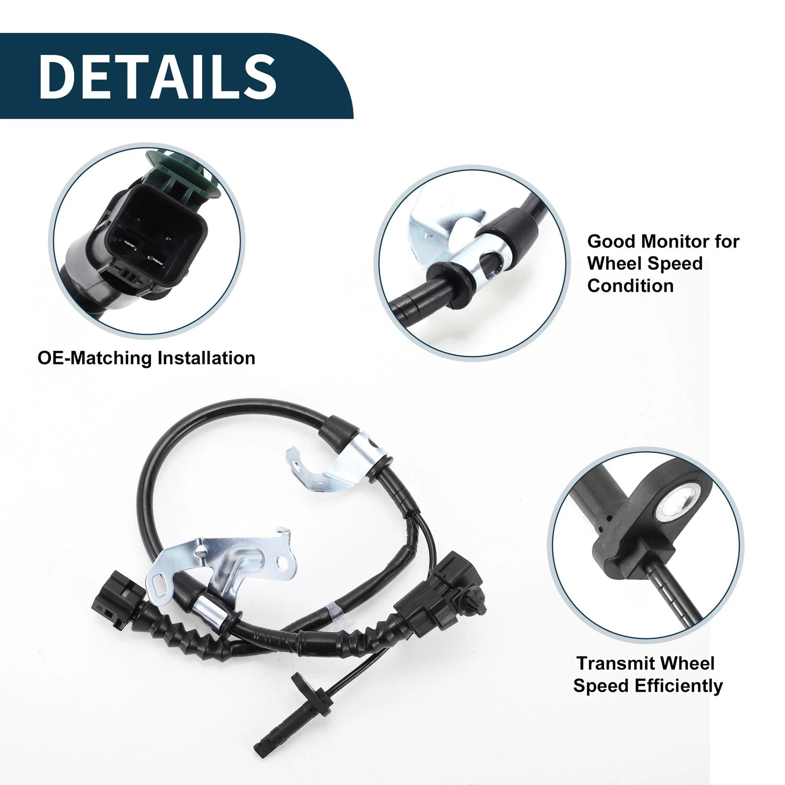 Rear Left ABS Wheel Speed Sensor No. 47560-TBA-T01 for Honda Civic (2016–2022)