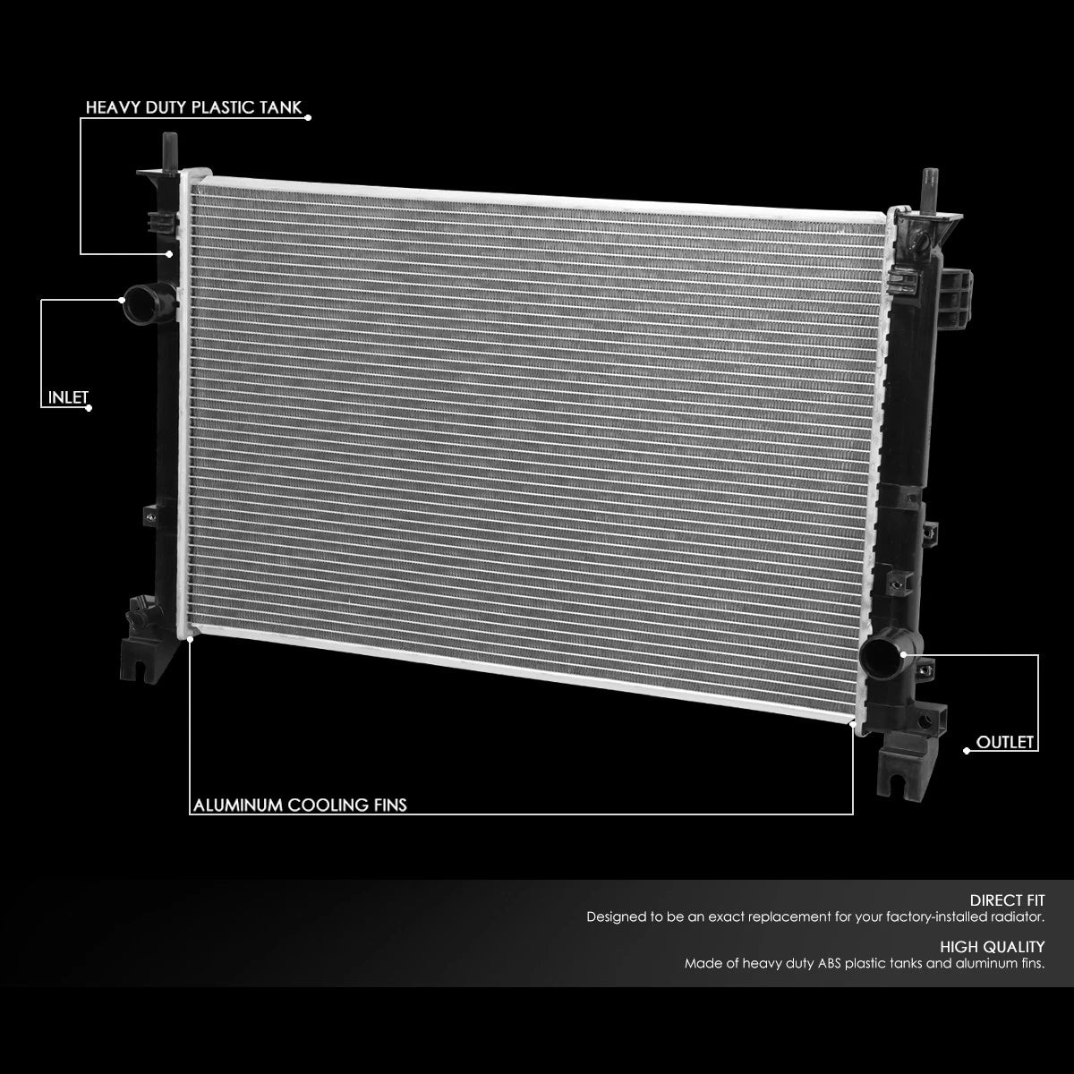 Aluminum Radiator for Chrysler Pacifica 4.0L (2007–2008) 13025