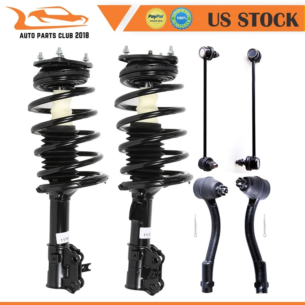 Front Struts Sway Bar Outer Tie Rods for Hyundai Accent (2006–2011)