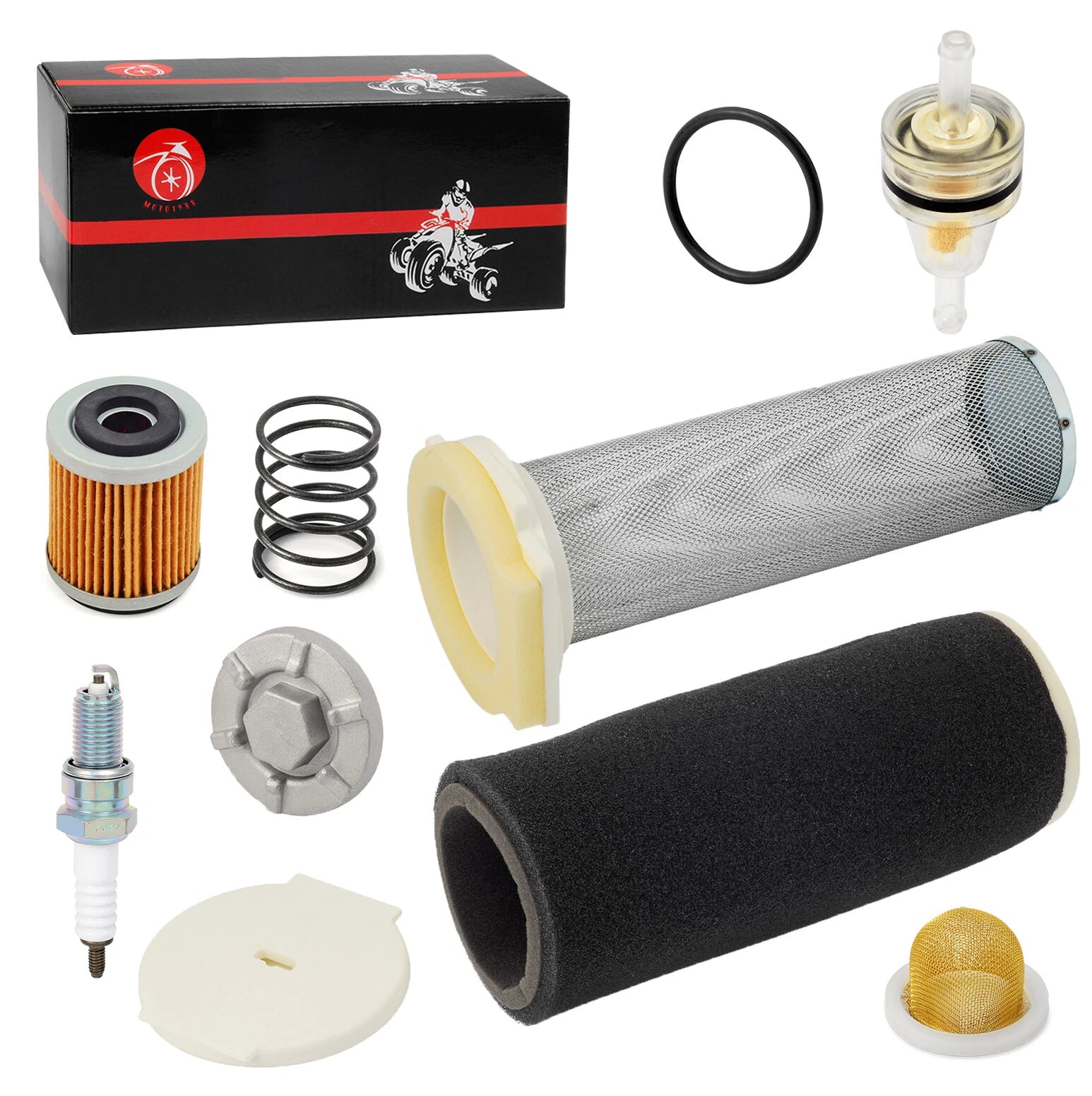 Air Filter Guide End Cap & Oil Strainer for Yamaha Warrior Raptor Wolverine (1996-2007)