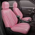 Set of 2 Diamond Stitching Mesh Fabric Front + Rear Seat Covers
