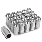 20 PCS Open End M12x1.5 50mm Tall Aluminum Lug Nuts for JDM Vehicles