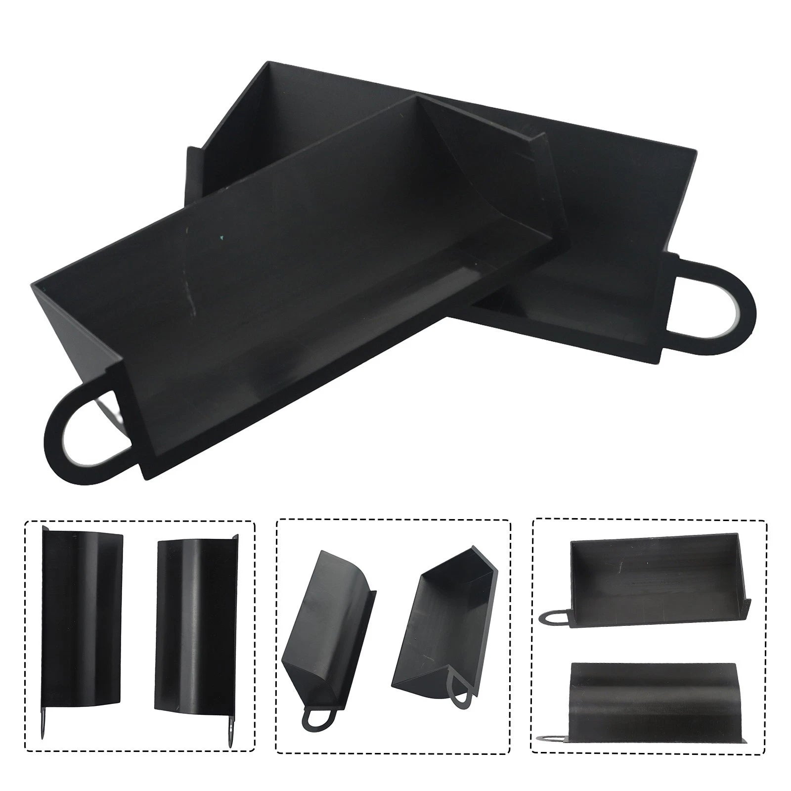 Auto Air Scoops for - Black Dynamic Plastic 1 Pair