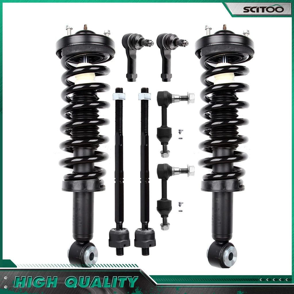 Front Strut Coil Spring Tie Rod Sway Bar Kit for Ford F-150 (2004–2005)