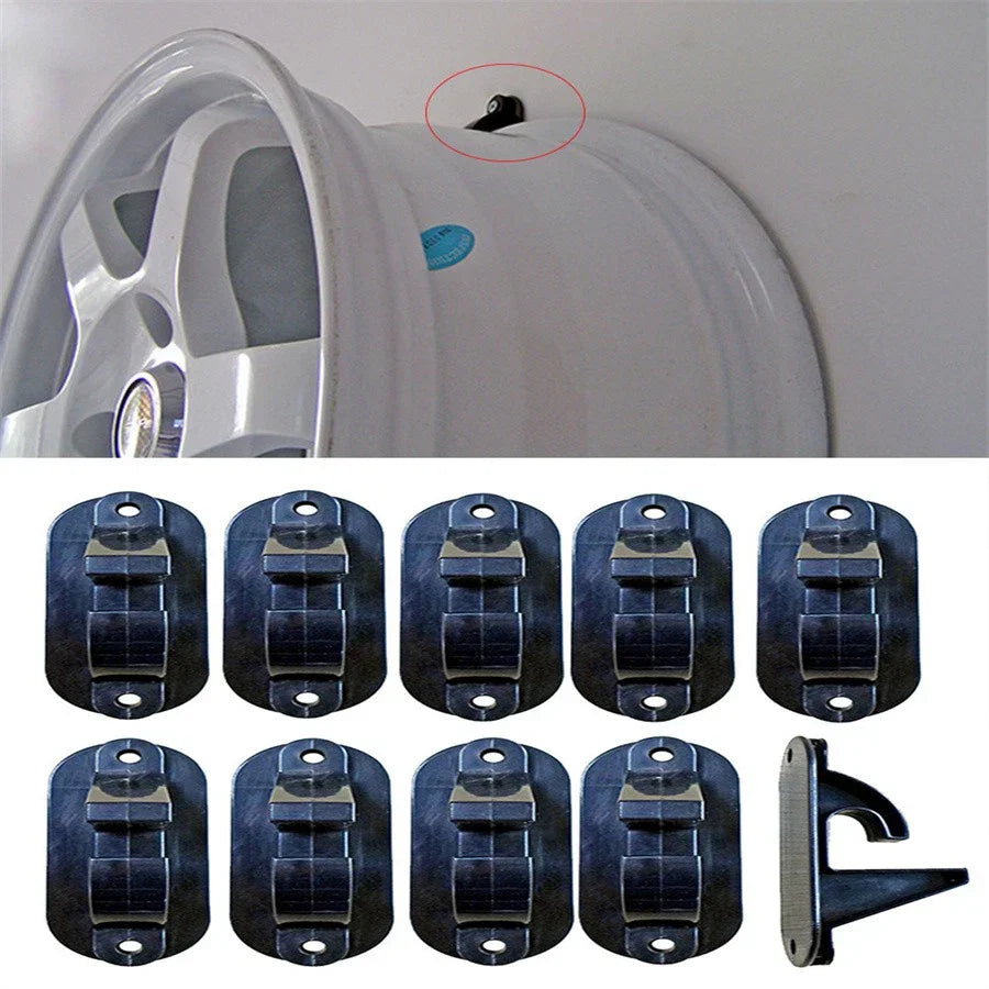 10x Tire Wheel Rim Hub Display Rack Wall Mounted Hook AU