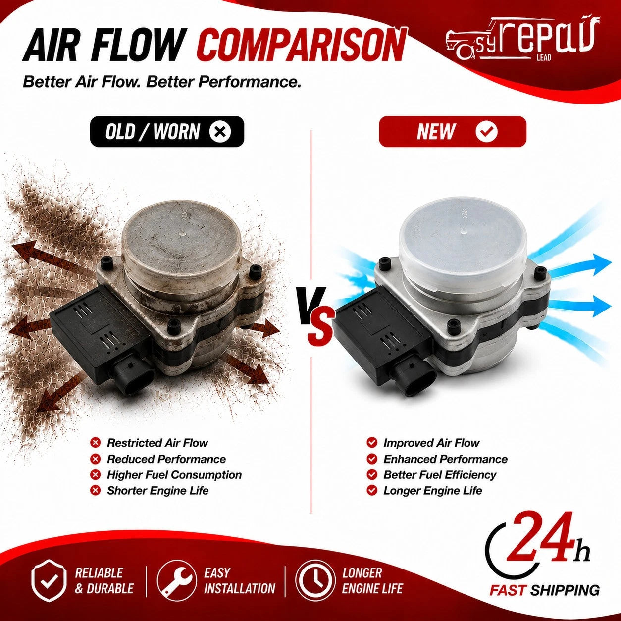 Mass Air Flow Sensor for Chevrolet Astro Malibu Lumina Venture (1996–2005)